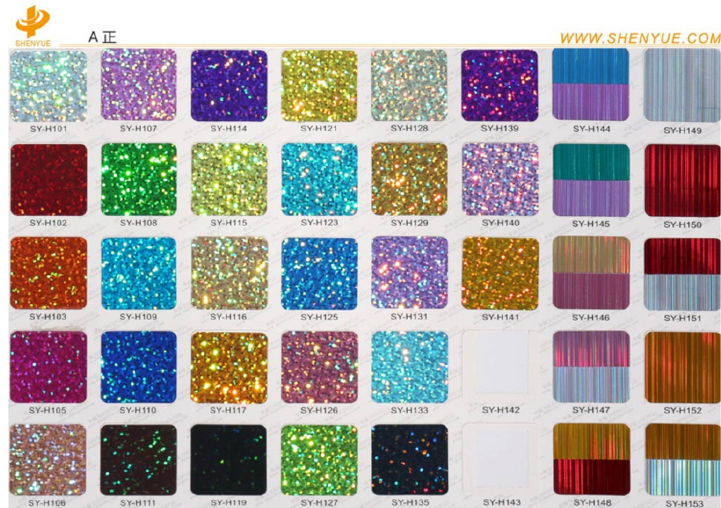 PET Film Colour Chart — 101-153
