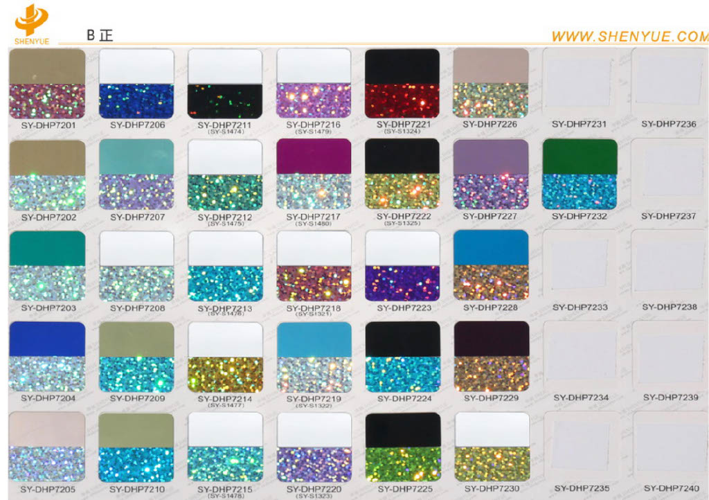 PET Film Colour Chart — 7201-7240